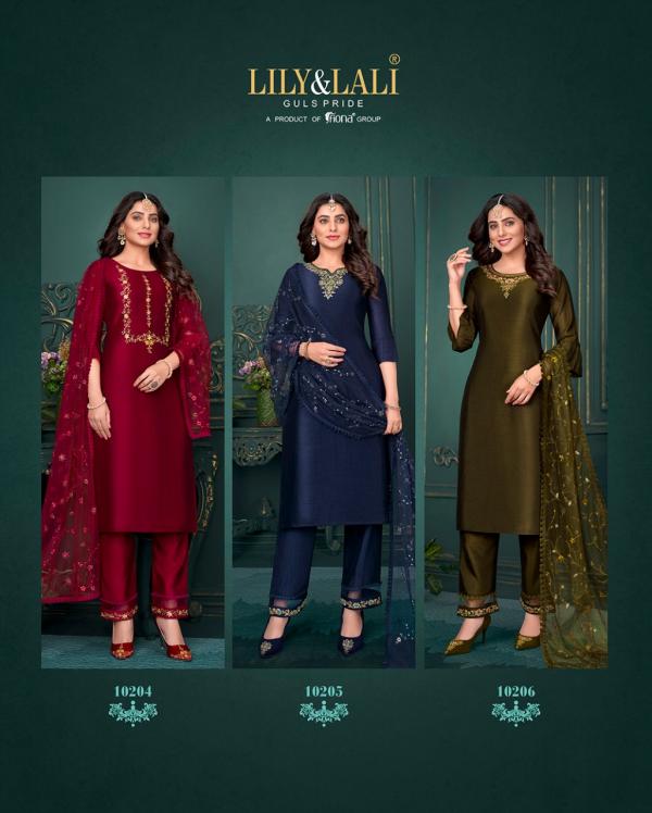 Lily And Lali Maria 9 Heavy Handwork Silk Readymade Suit